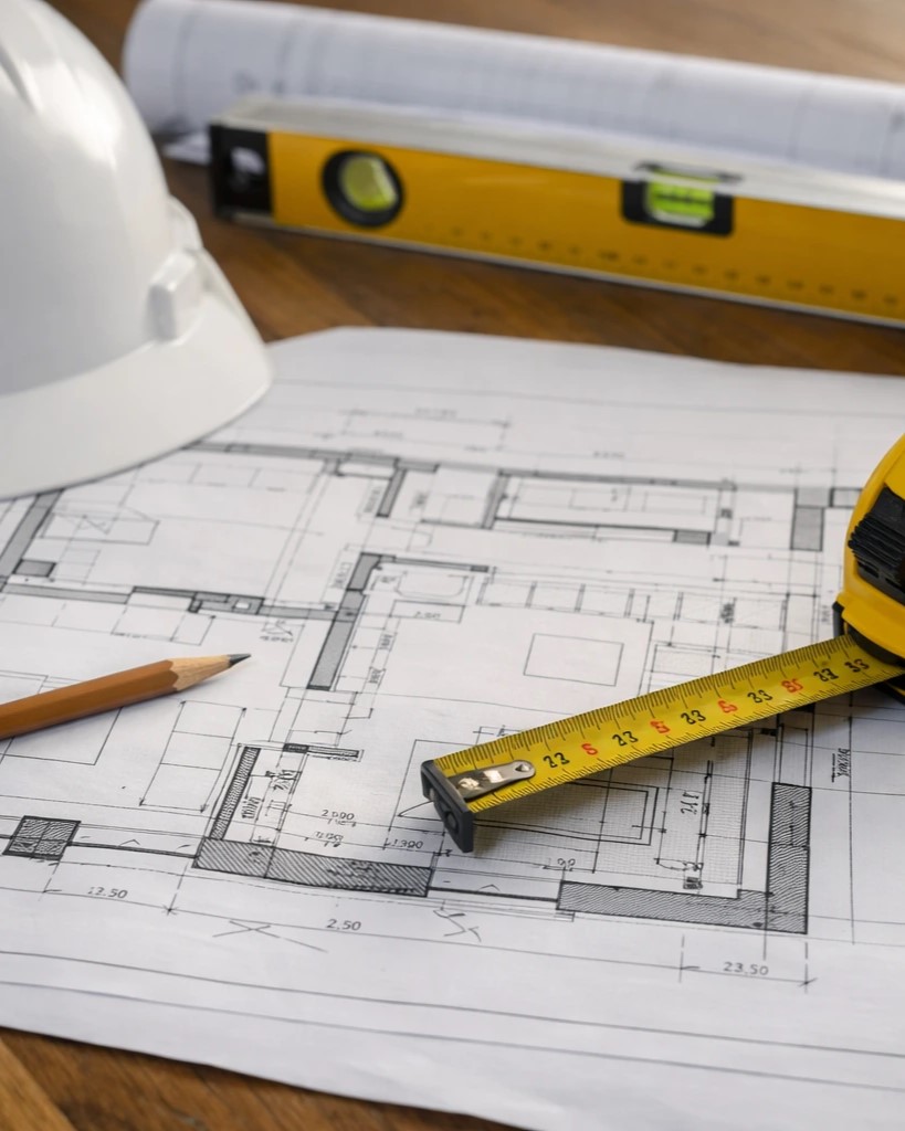 plan de l'existant lors des premières étapes de la rénovation d'une maison ou d'un appartement